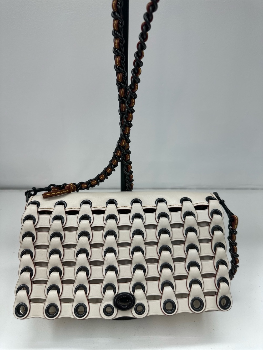 Coach Dinky 1941 Collection White/Cream Leather Crossbody Clutch Bag 59126